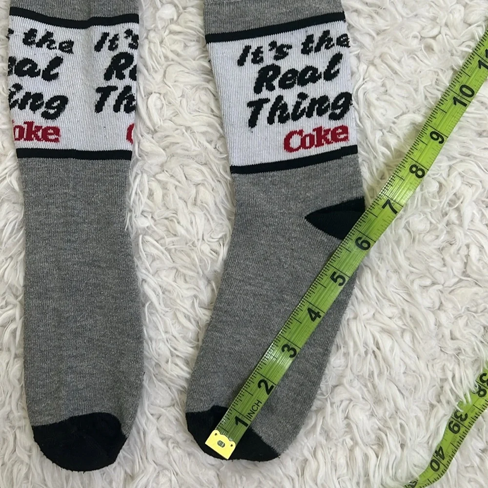 Coca-Cola Crew Socks Unisex Red Gray Black Loungewear Costume